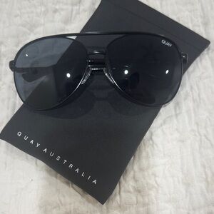 Quay Australia Dark Aviator Sunglasses